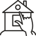house icon with a pointer for tenants button